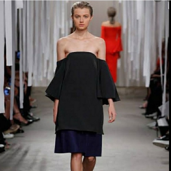 Milly Mila Mini Dress Strapless Off the Shoulder Ruffle Sleeves - Picture 10 of 10